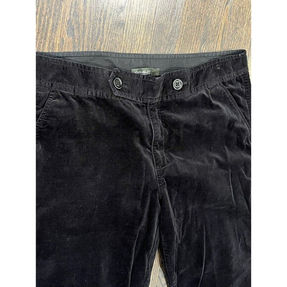 Eddie Bauer Pants Women’s 16 Tall 37x34 Velvet Black Stretch Soft Office Goth - Picture 3 of 10